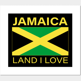 Jamaica Land I Love Jamaican Flag Posters and Art